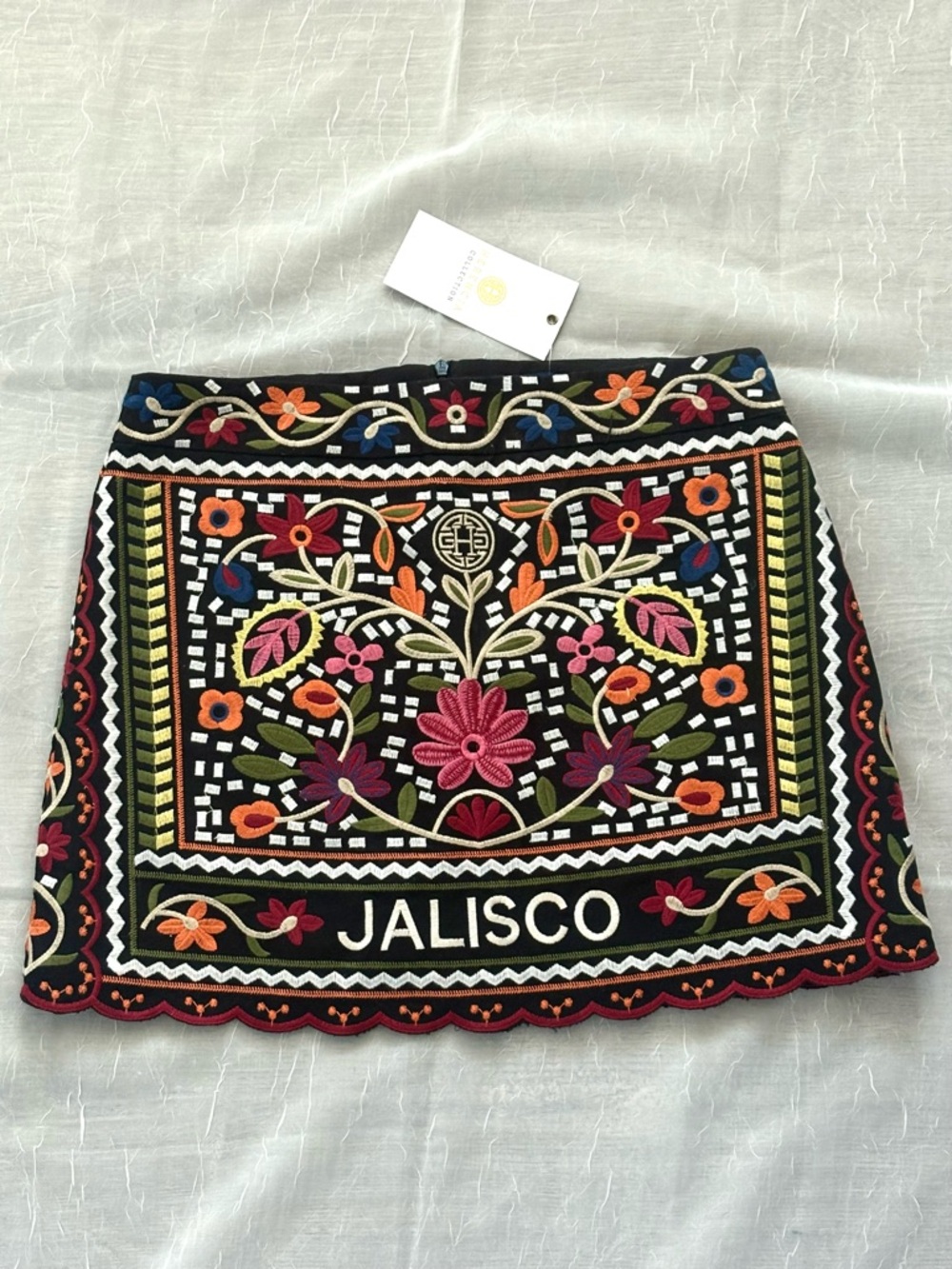 Jalisco Motif Black Floral Mini